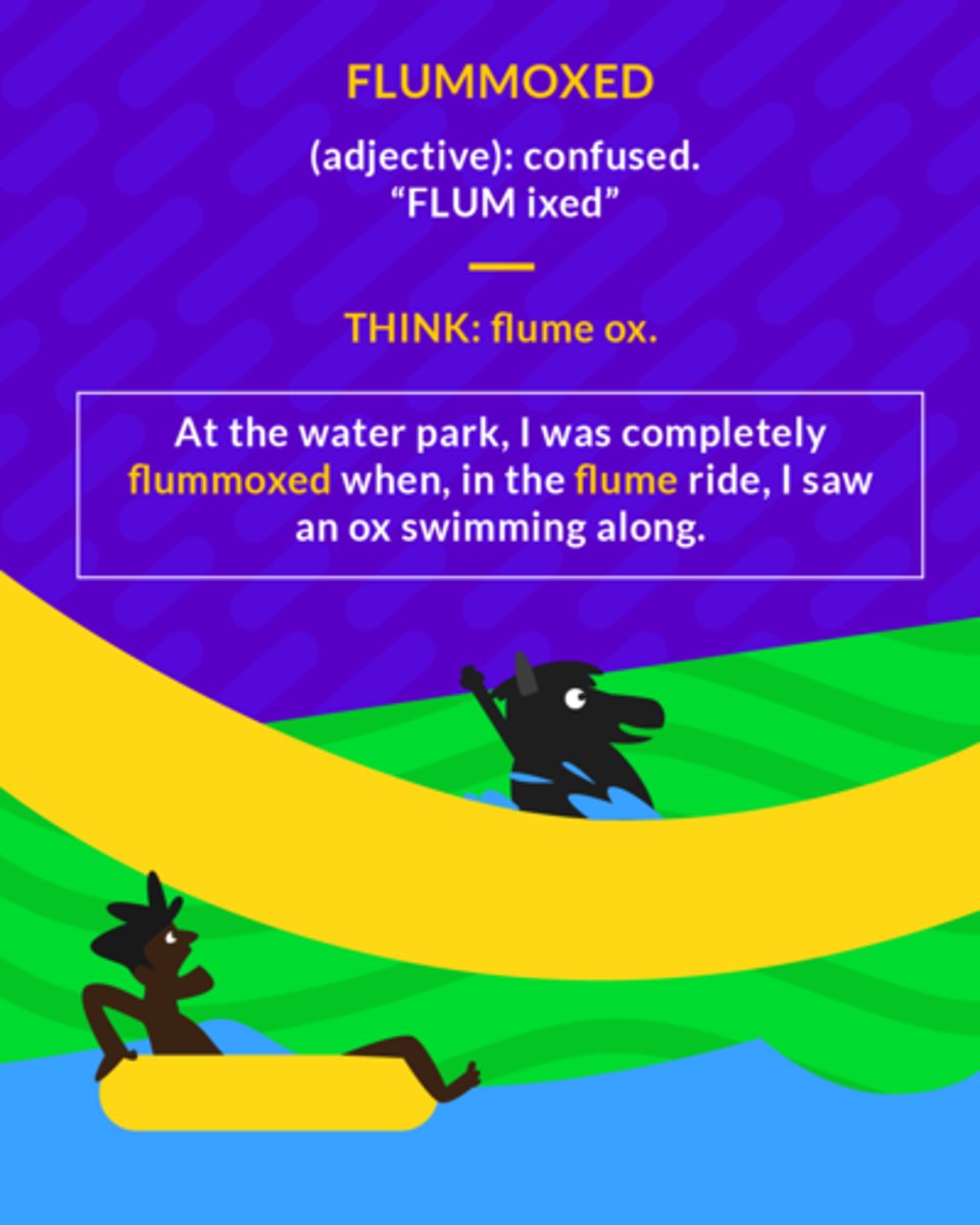 <p>(adj.) confused</p>