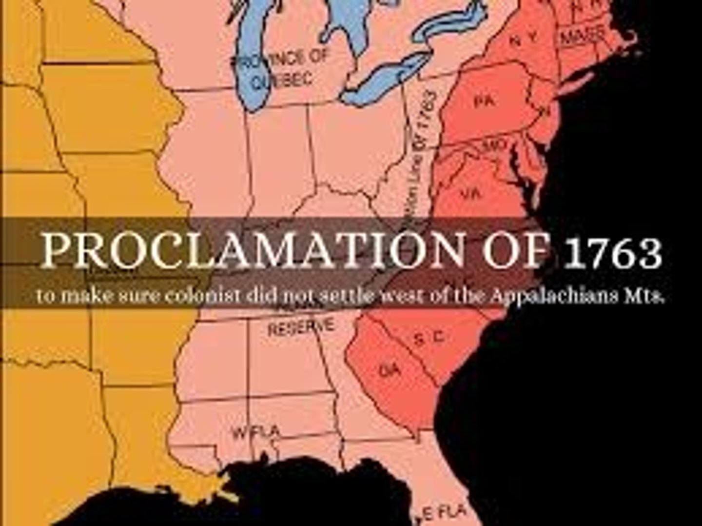 <p>Boundary set up between colonies and the Native American lands East of the Appalachian Mountains.</p>