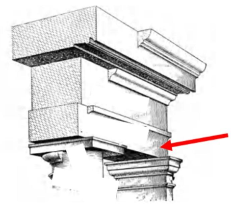 <p>In the classical orders, the lowest member of the entablature; the beam that spans from column to column, resting directly upon their capitals</p>