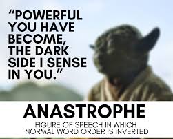 <p>changing the normal word order for emphasis. Ex. “Ask not what your country can do for you; ask what you can do for your country.”</p>