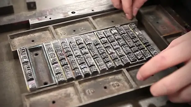 <p><span>A relief printing technique where raised, inked surfaces like movable type or carved blocks are pressed onto paper to create an impression.</span></p>