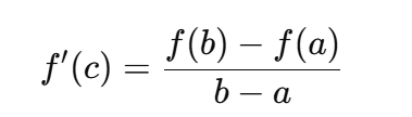 <p>If f(x) is continuous on [a,b] and differentiable on (a,b), there's some point where the <strong>instantaneous rate of change</strong> (derivative) equals the <strong>average rate of change</strong> over [a,b][a, b][a,b].</p>