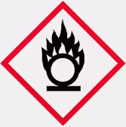 <p>Oxidizing (Flame over circle) symbol</p>