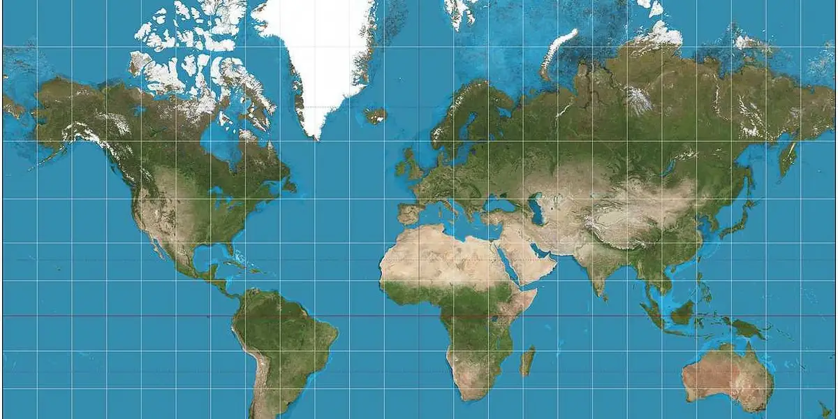 <p>Mercator map projection </p>