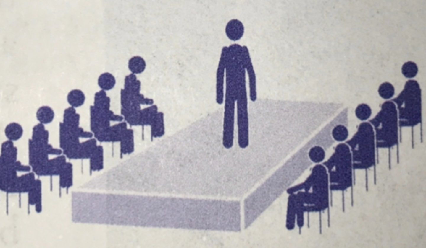 <p>• Audience on opposite sides of the stage </p><p>• Actors perform between them</p><p>- Rutgers Levin Theater is an example</p>