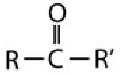 <p>carbonyl (C=O between two C)</p><p>-one</p>