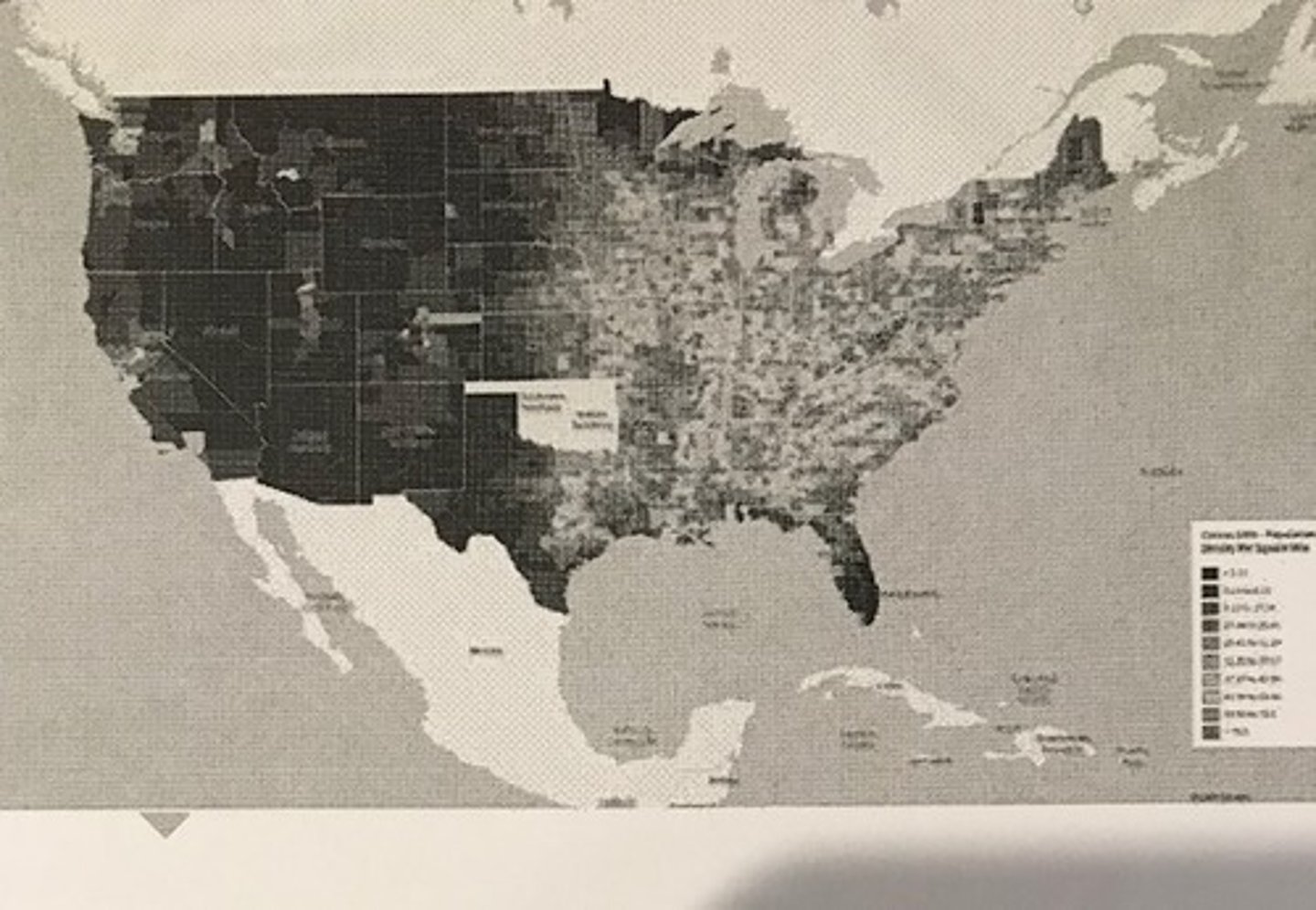<p>Which region is most densely populated?</p>