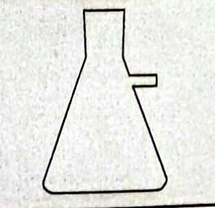 <p>used in combination with vacuum suction and Büchner funnel</p>