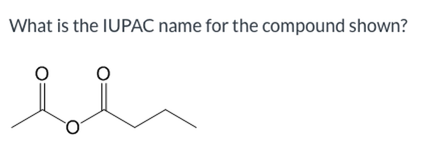 <p>What is the IUPAC name for the compound shown?</p>