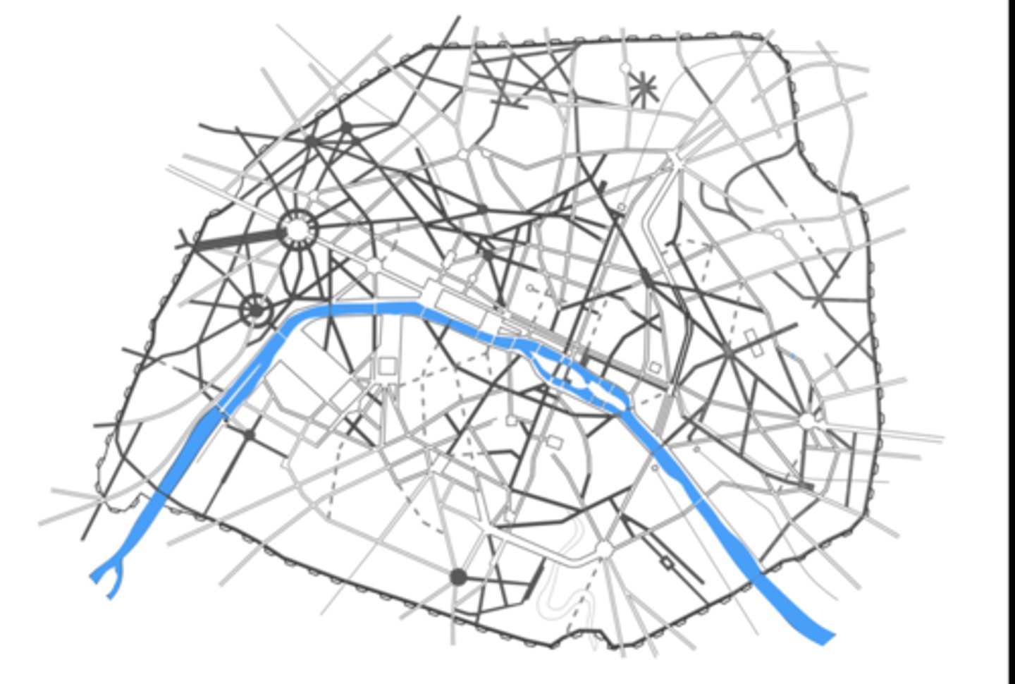 <p>1. Street sewers, clean water, gas lighting, train stations</p><p>2. Halles Centrales (victor Baltard 1853)</p><p>3. Paris Opera ( garnier, 1861)</p>
