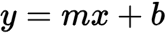 <p>• $$m$$ = slope<br>• $$b$$ = y-intercept</p>