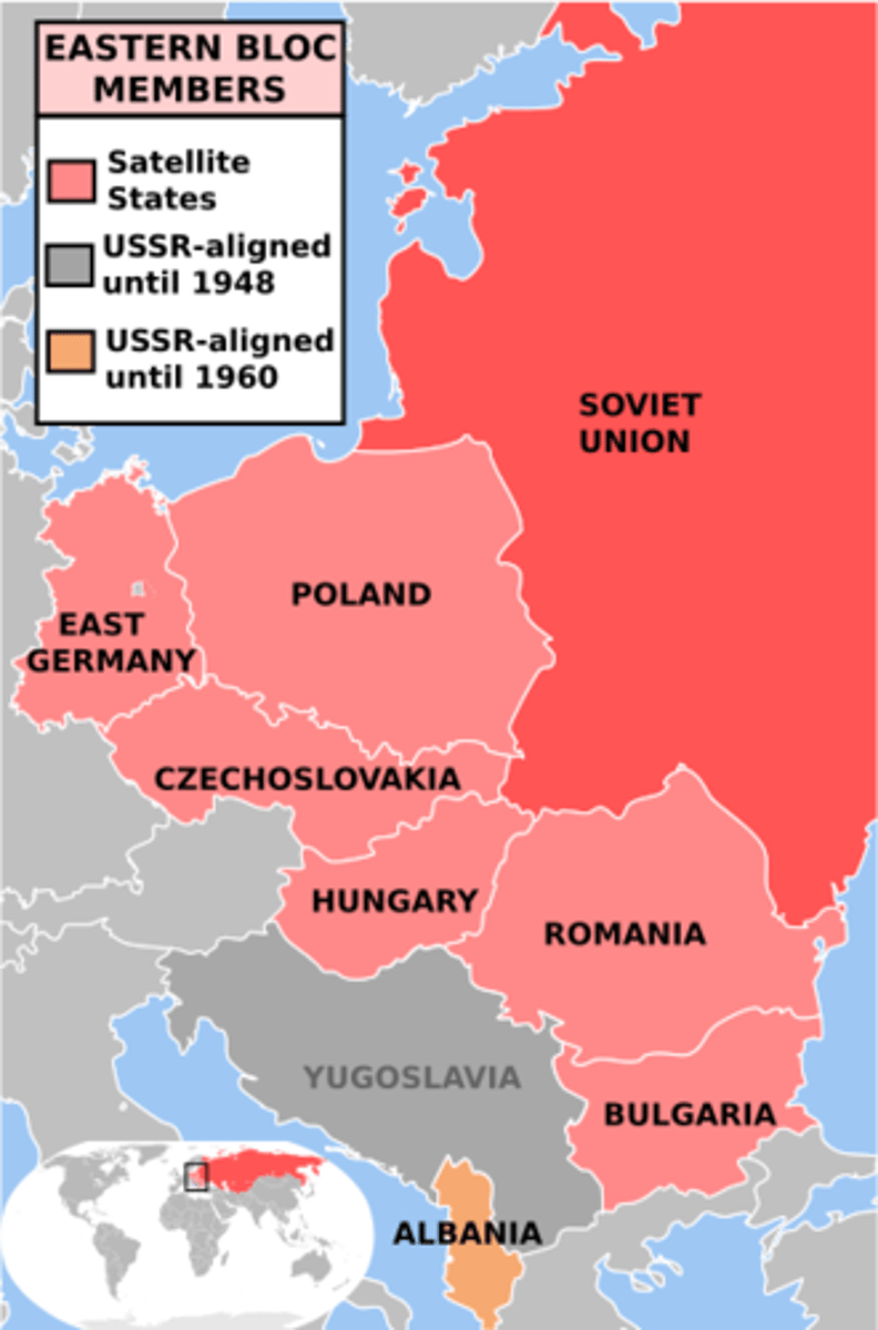 <p>Countries bordering USSR that Soviets made Communist to have "friendly ring of countries"</p>