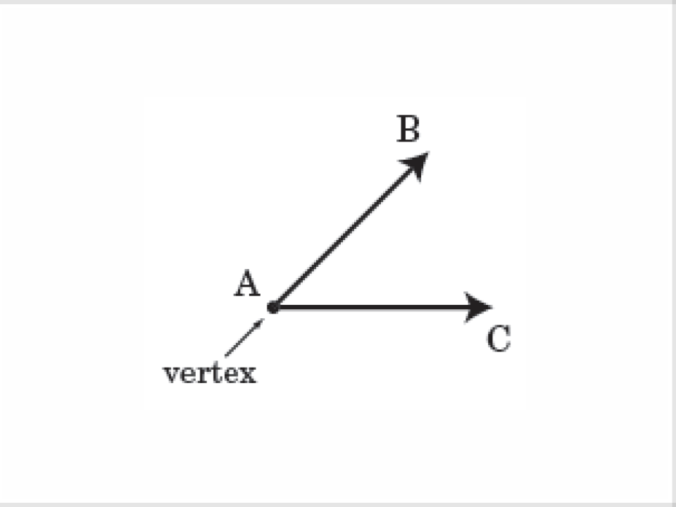 The common endpoint of the sides of the angle