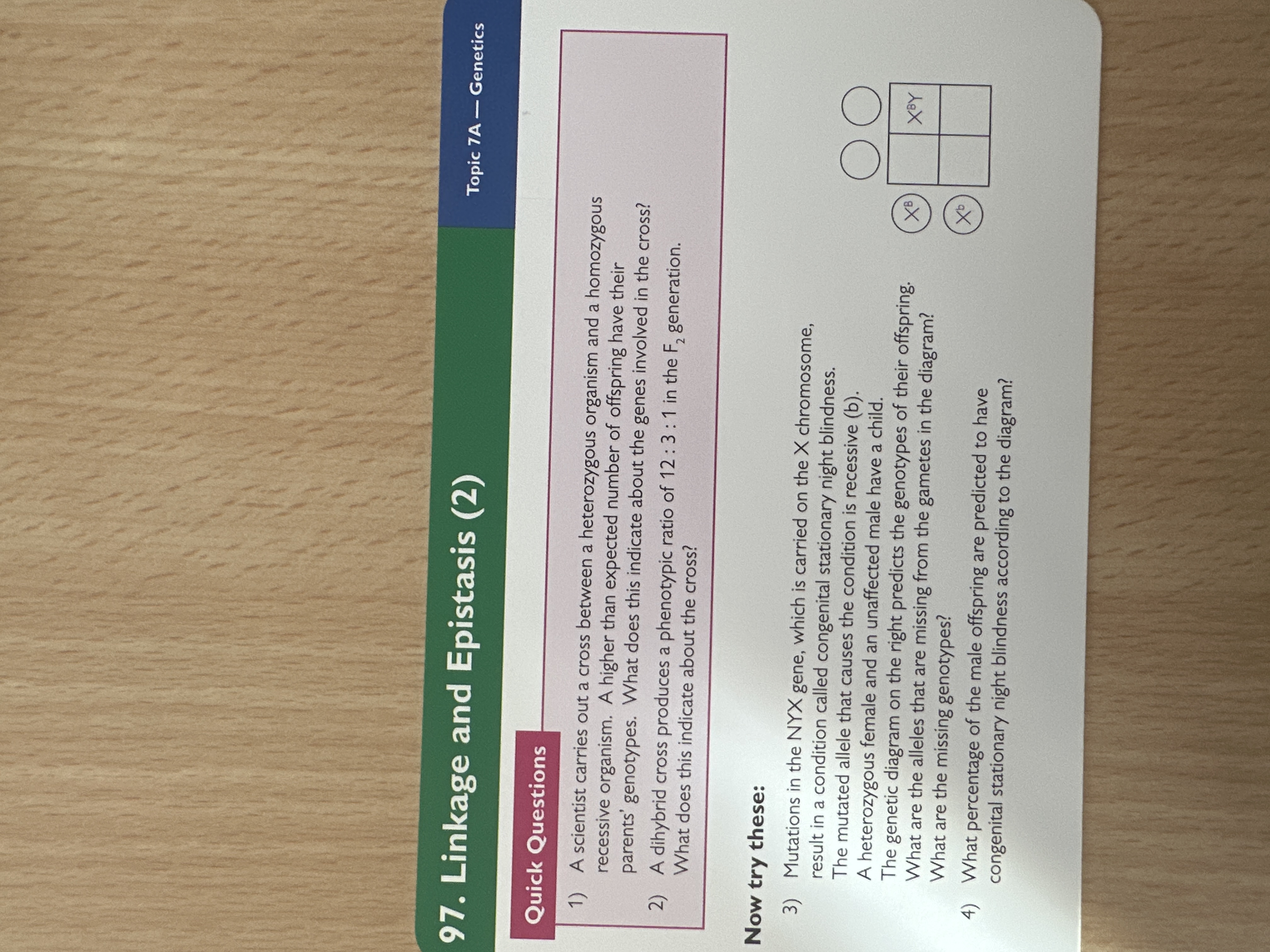 Linkage and epistasis