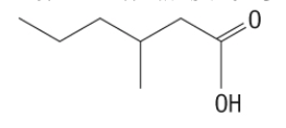 <p>18. What is the IUPAC name for the following compound?&nbsp;</p><p class="p2">&nbsp;</p><table style="min-width: 100px"><colgroup><col style="min-width: 25px"><col style="min-width: 25px"><col style="min-width: 25px"><col style="min-width: 25px"></colgroup><tbody><tr><td colspan="1" rowspan="1"><p class="p1">a.</p></td><td colspan="1" rowspan="1"><p class="p1">3-propylbutanoic acid</p></td><td colspan="1" rowspan="1"><p class="p1">c.</p></td><td colspan="1" rowspan="1"><p class="p1">4-methylhexanoic acid</p></td></tr><tr><td colspan="1" rowspan="1"><p class="p1">b.</p></td><td colspan="1" rowspan="1"><p class="p1">3-methylhexanoic acid</p></td><td colspan="1" rowspan="1"><p class="p1">d.</p></td><td colspan="1" rowspan="1"><p class="p1">4-propylbutanoic acid</p></td></tr></tbody></table><p></p>