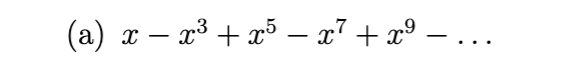 <p>find all values of x for which the series converges, and find the sum of the series for those values of x</p>