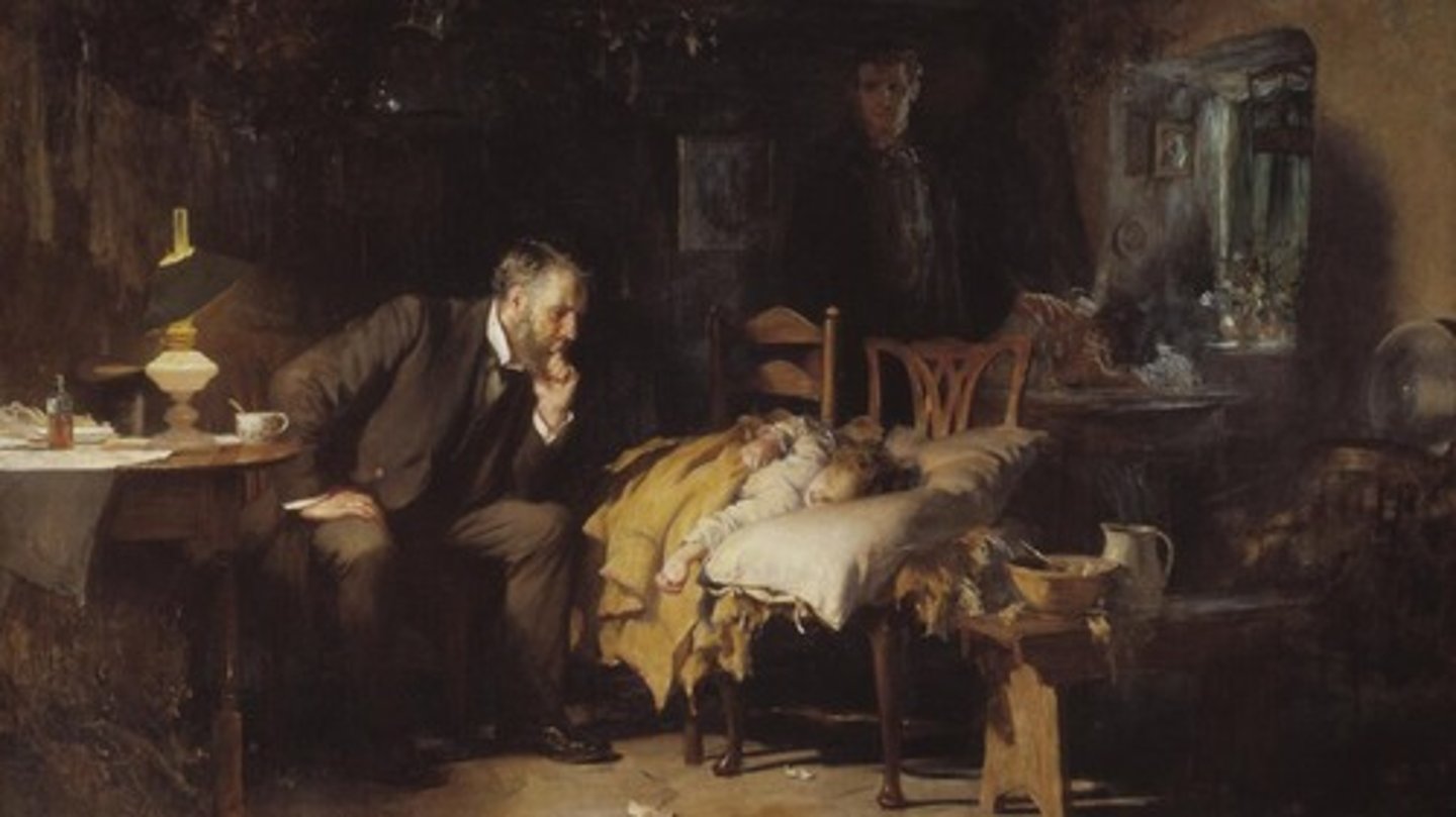 <p>at the bedside of the patient</p>