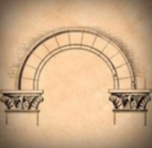 <p>A round arch whose intrados is a full semicircle </p>