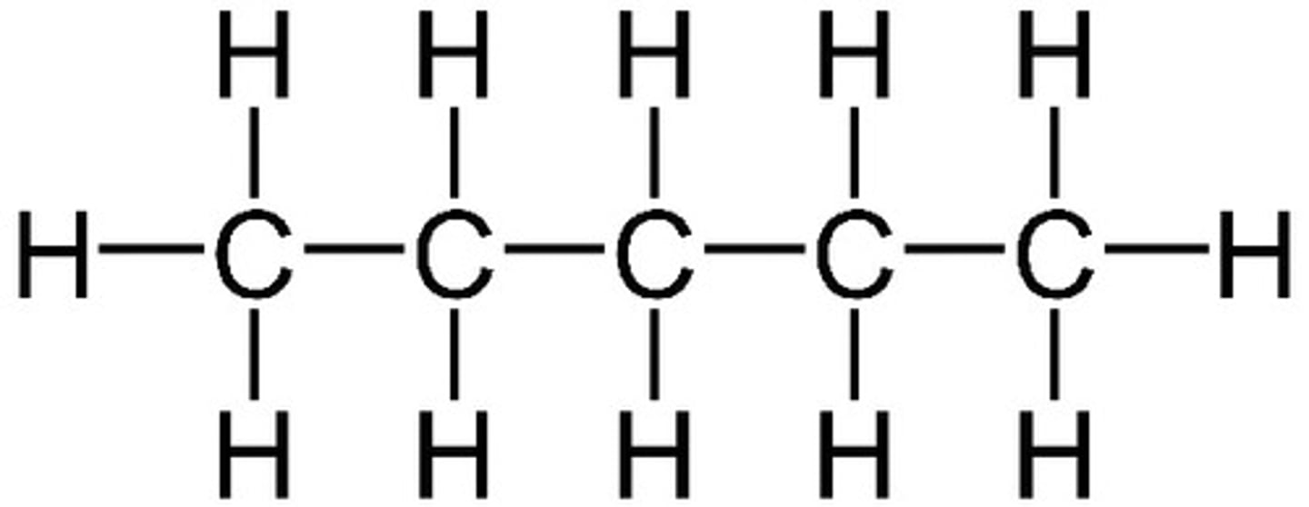 <p>Diagram showing the relative positioning of the atoms and bonds between them</p>