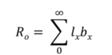 <p>the total number of female offspring that we expect an average female to produce over the course of her life</p>