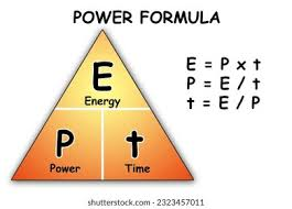 <p>P (W) = E (J) / t (s)</p>