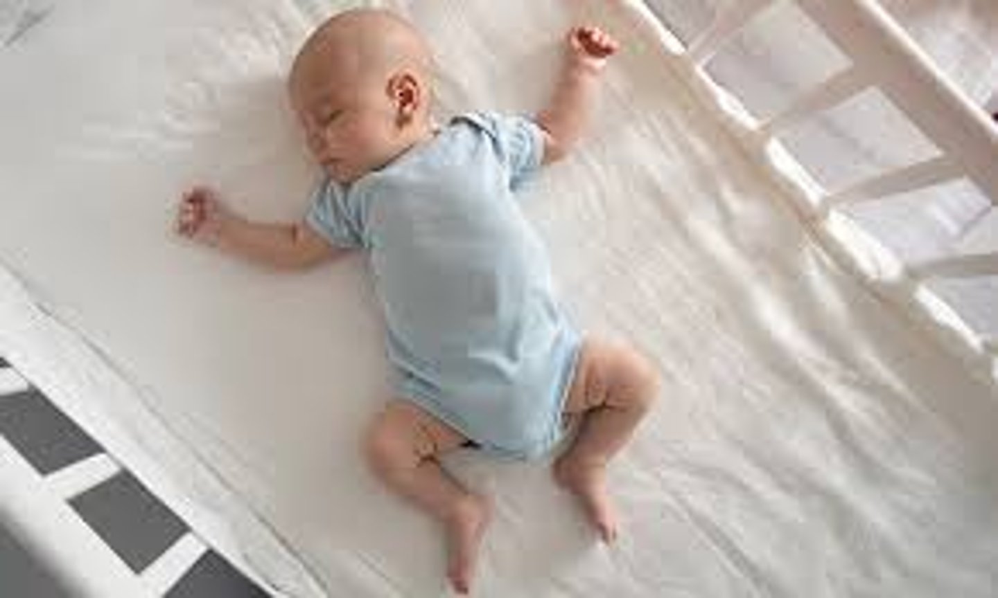 <p>limbs semi flexed and hips abducted with spontaneous movements</p>