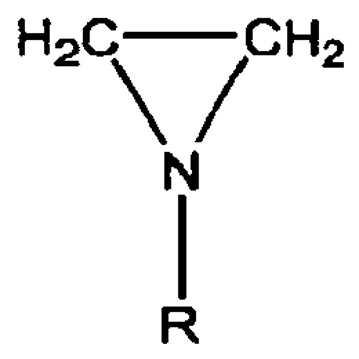<p>like an epoxide, but the O is replaced with N</p>