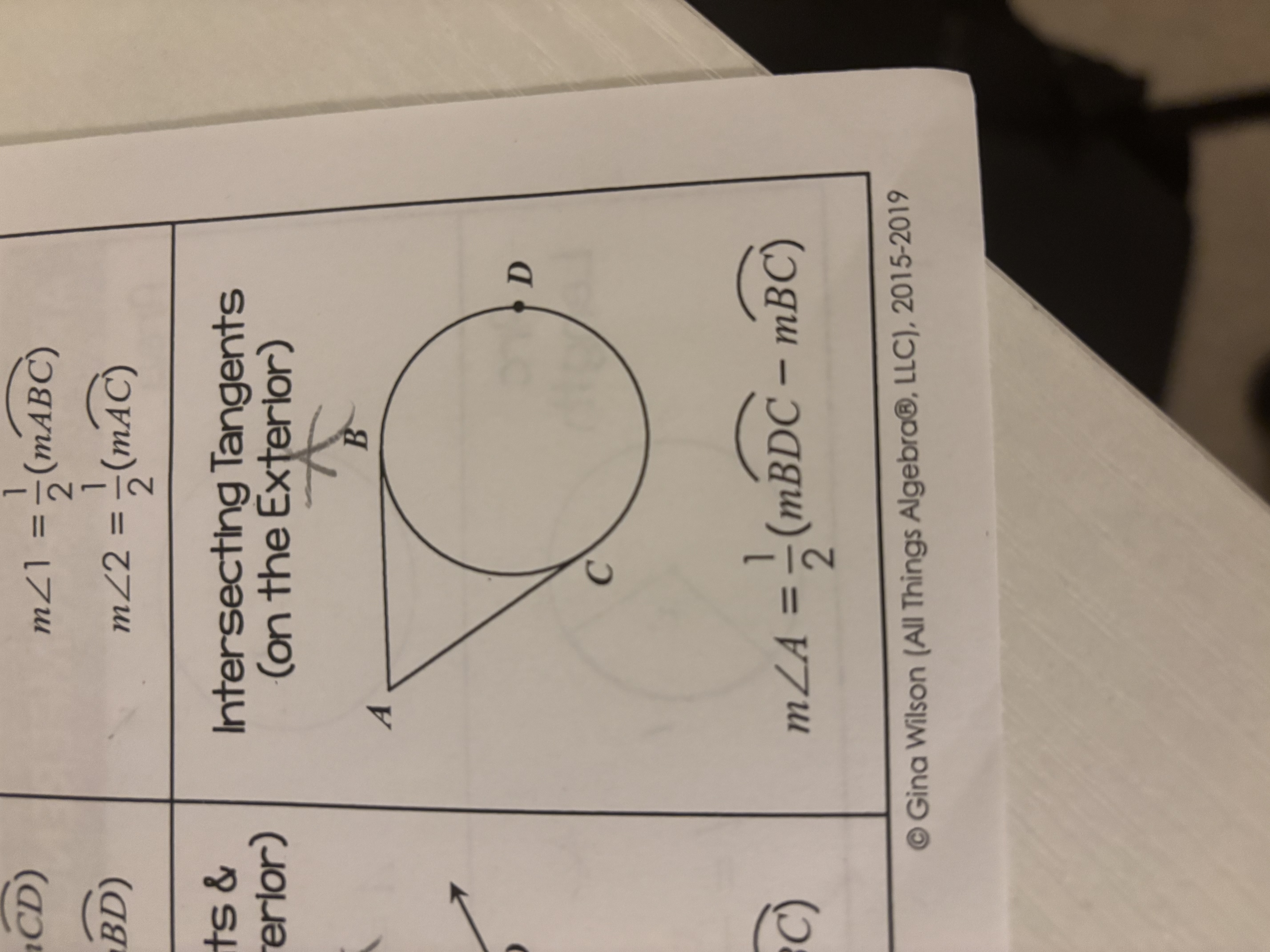 <p>Intersecting Tangents (on the Exterior)</p>
