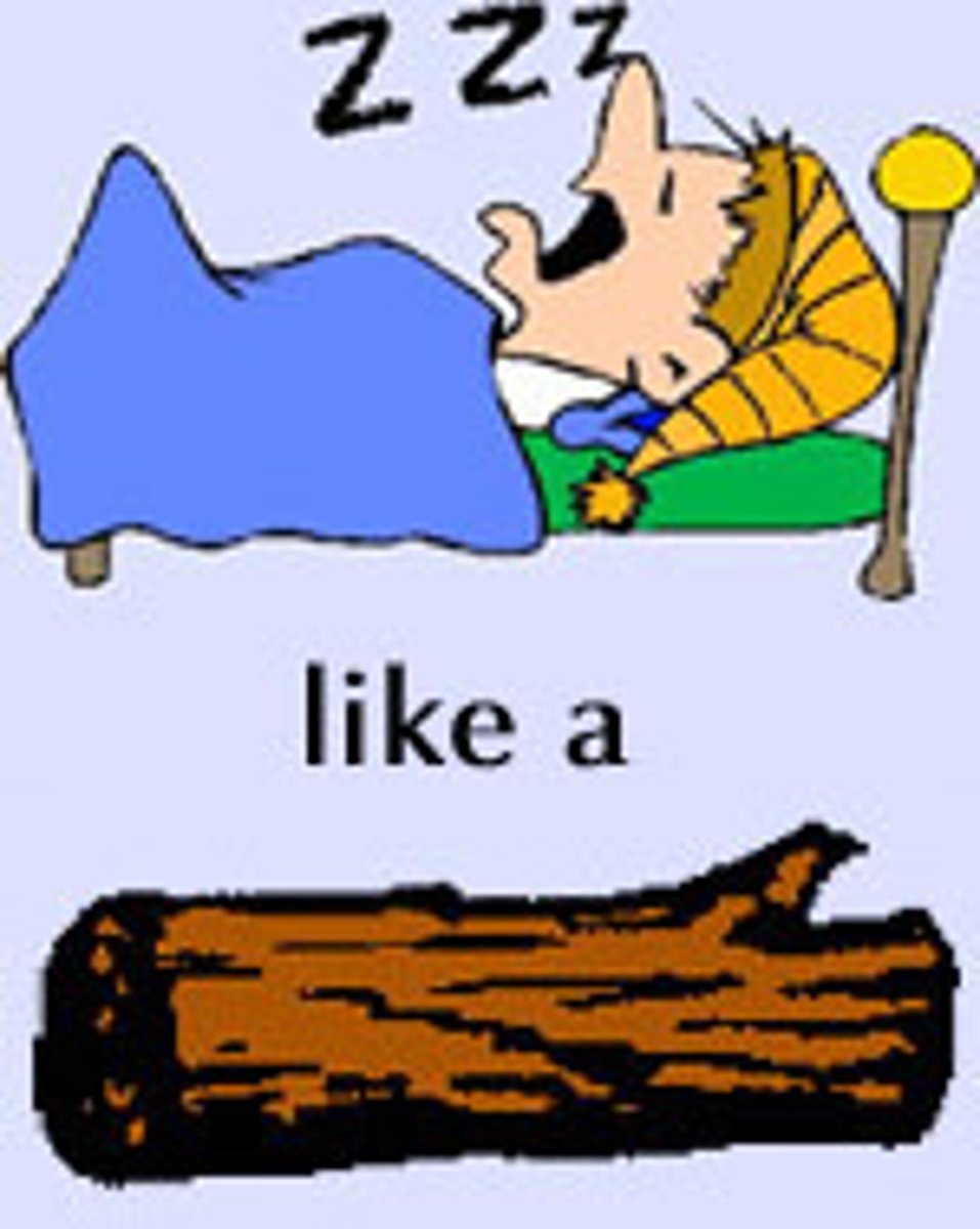 <p>comparing two things using "like" or "as" (ex: sleeping like a log)</p>