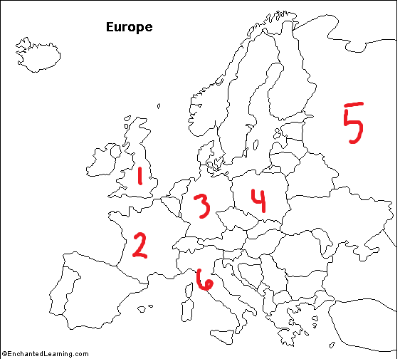 Label the European Countries