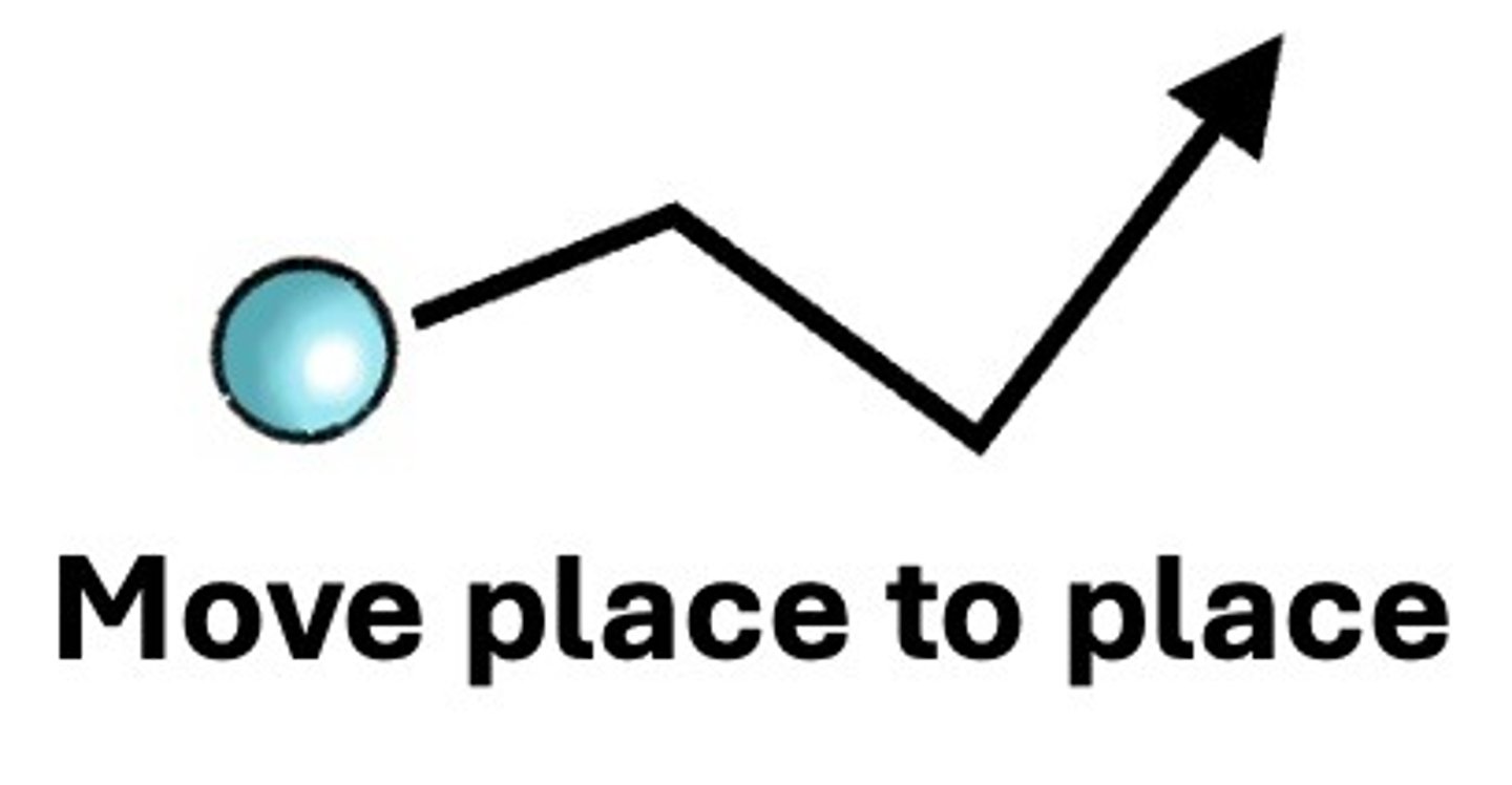 <p>It is movement from place to place. When you run down the street, that is translational motion.</p>