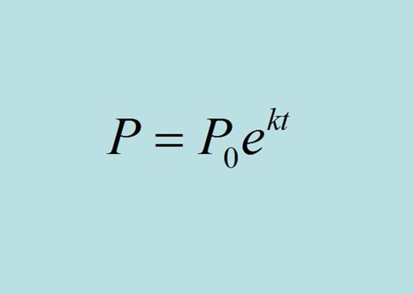 <p>k= constant of proportionality.</p><p>used if y changes at a rate proportional to the amount present</p>