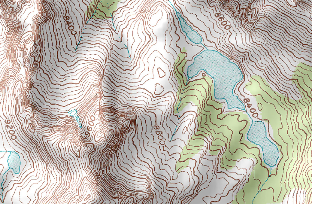 <p>show lines of elevation, urban and vegetations, other natural landscape features</p>