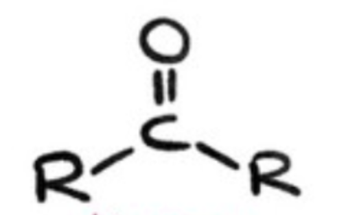 <p>2 alkyl groups bonded to 1 carbonyl group</p>