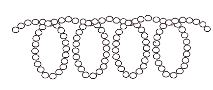 <p>Polymer of alpha glucose joined  by 1,4 <strong>glycosidic chains</strong> to form <strong>coiled chains</strong></p>