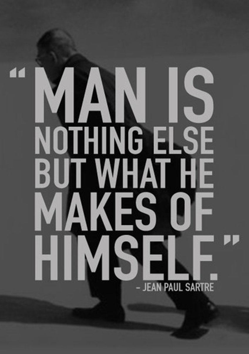 <p>A twentieth-century philosophy developed by Sartre and Camus; the world is devoid of meaning and humans must create their own meaning.</p>