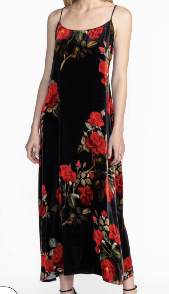 <p>Velvet Slip Dress</p>