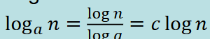 <p>Logs (big-o notation):</p><p>And since multiplying constants does not matter:</p>