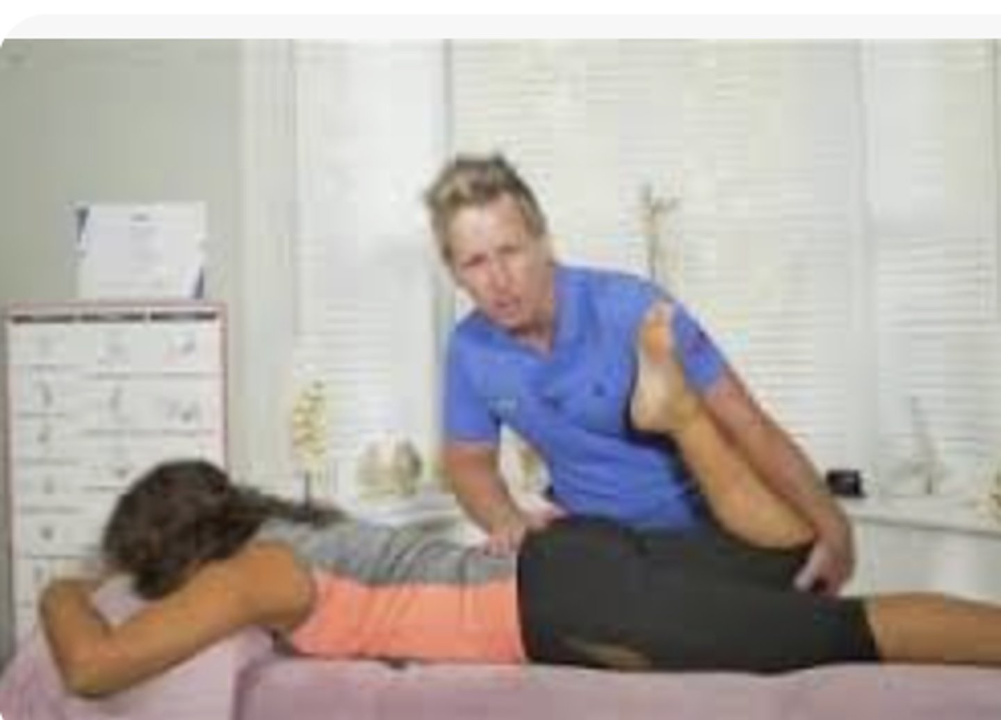 <p>The femoral nerve tension test is not specific for hip osteoarthritis (OA), but it can be used to differentiate hip pain from lumbar radiculopathy or nerve root involvement... a negative test supports hip OA </p><p>Tests for: Hip OA </p>