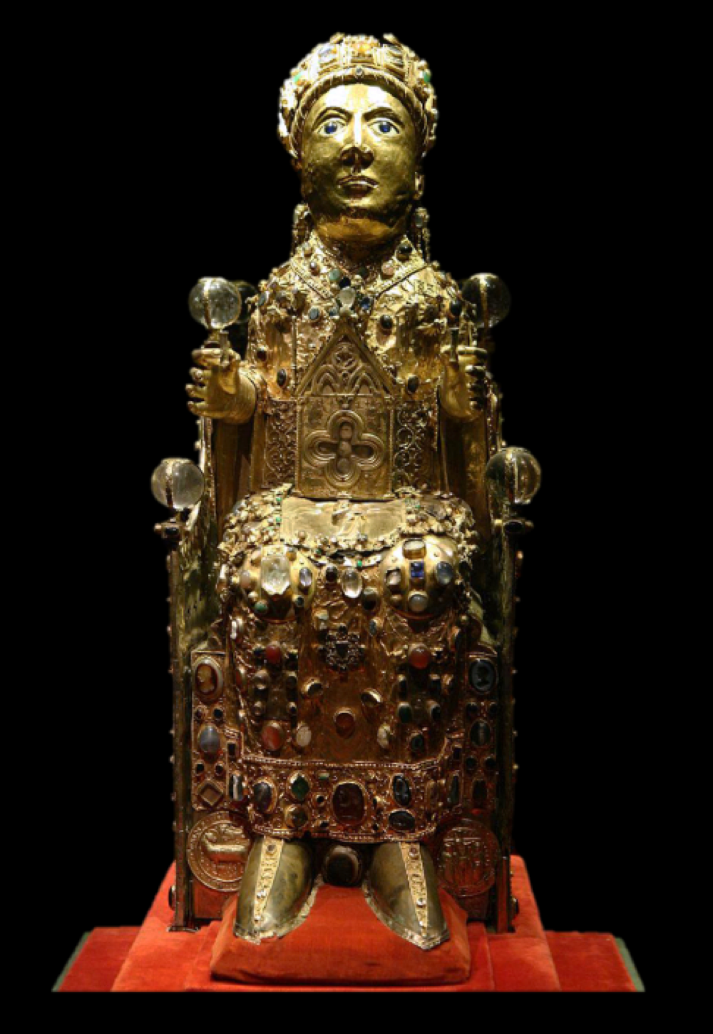 <p>describe the appearance of the Reliquary and its significance </p>