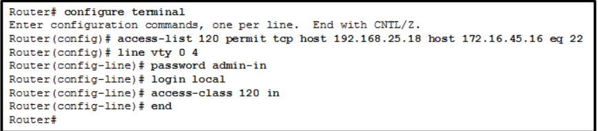 <p>Refer to the exhibit. A network administrator configures an ACL on the router. Which statement describes the result of the configuration?</p>