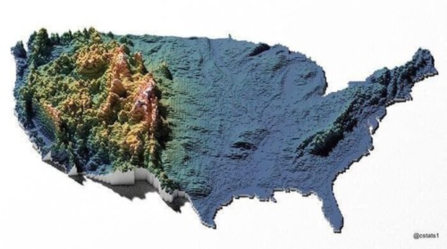 <p>It can influence wind patterns, precipitation distribution, and temperature variations across a region.</p>