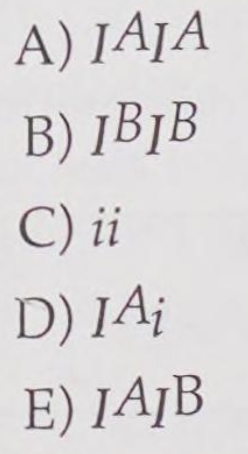 <p>Which of the following is a possible genotype for the mother?</p>
