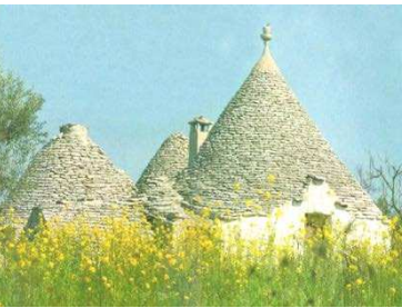 <p>Trullo - dry walled rough stone shelter with corbelled roof</p>