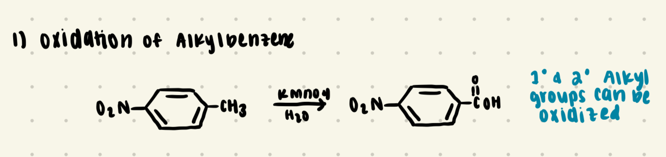 <p>Oxidation of an Alkyl Benzne </p>