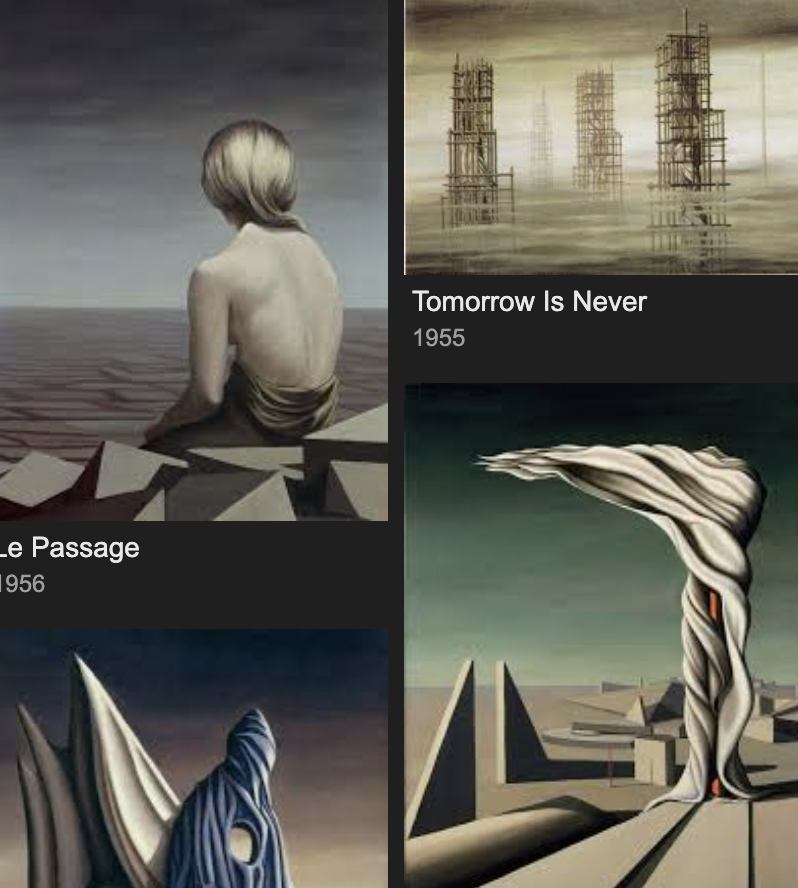 <p>Painting often conveys an idea of desolation and isolation. </p>