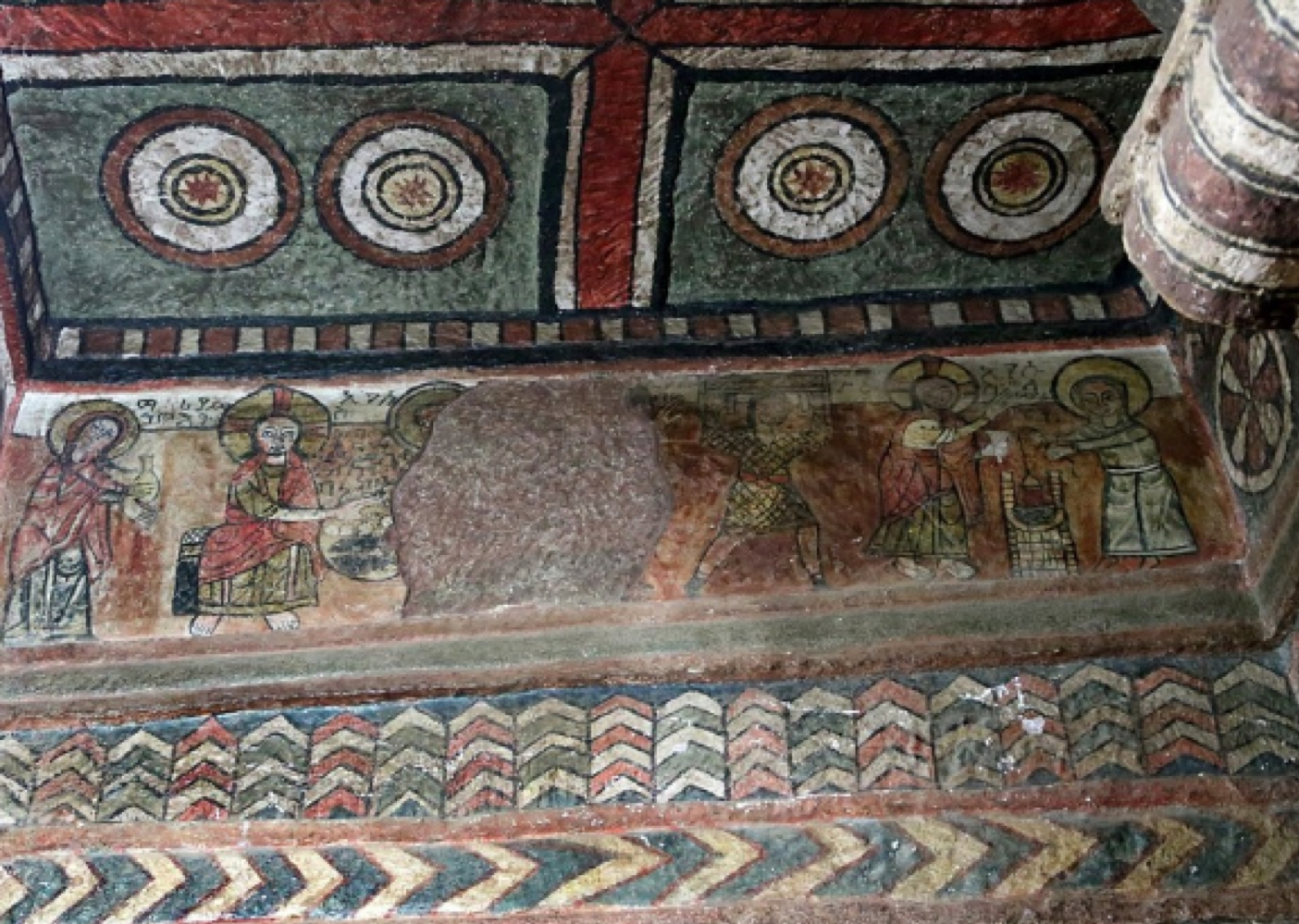 <p>describe the interior of the House of St.Mary </p>