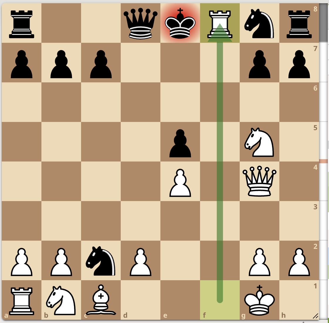 <p>Rxf8+ !</p>