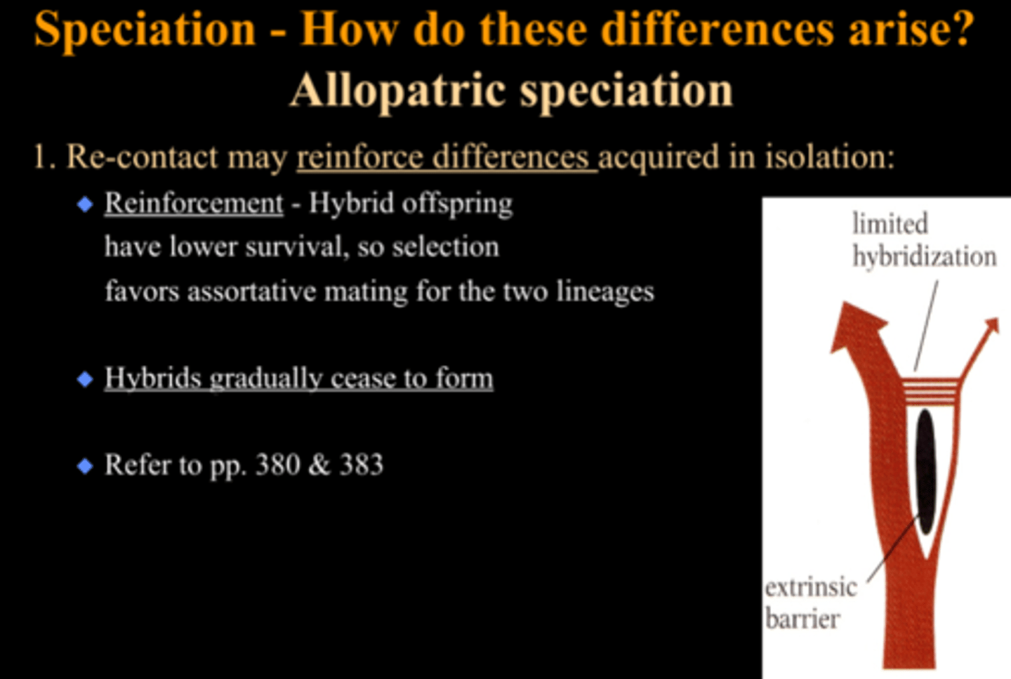 <p>1. re-contact may reinfornce differences acquired in isolation</p><p>-reinforcement where the hybrid offered a low survival rate.....</p>