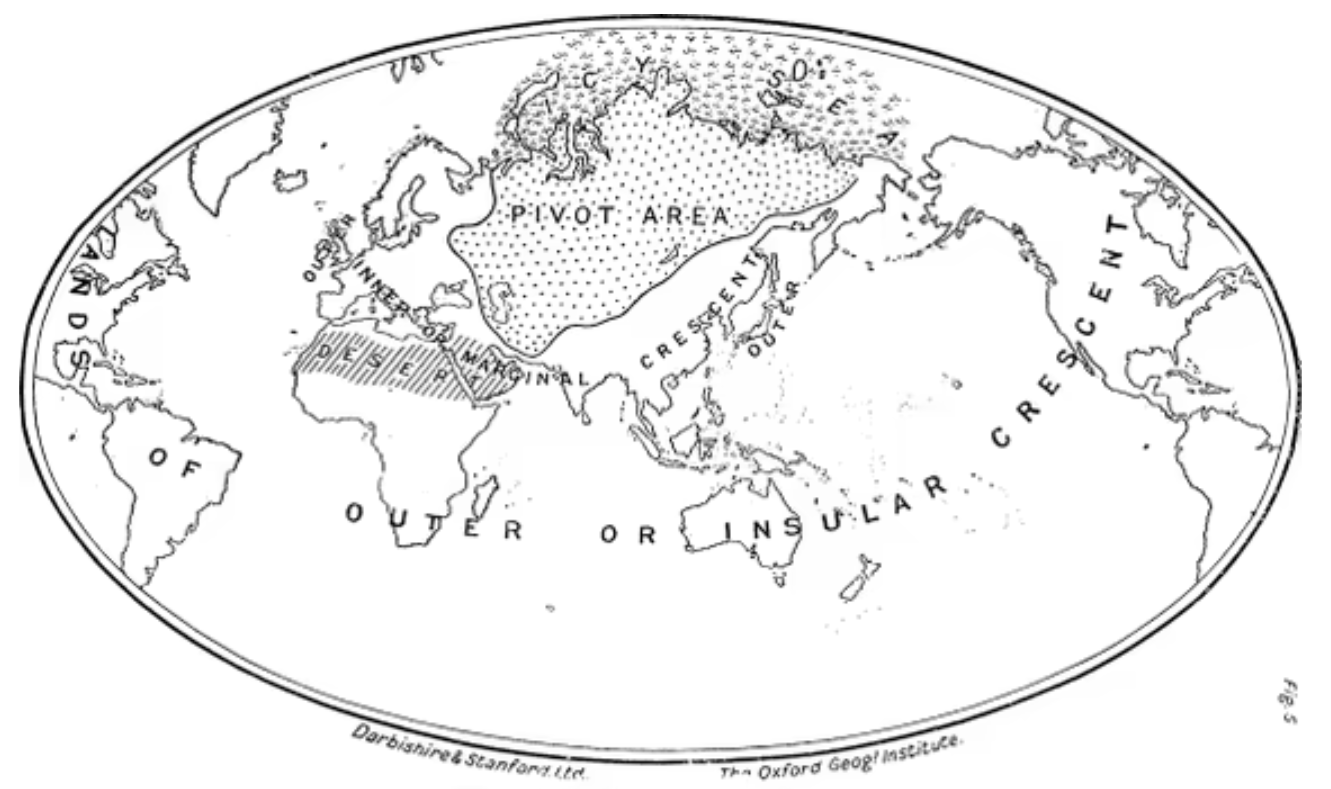 <p>Mackinder’s Geographical Pivot of History (1904) </p>